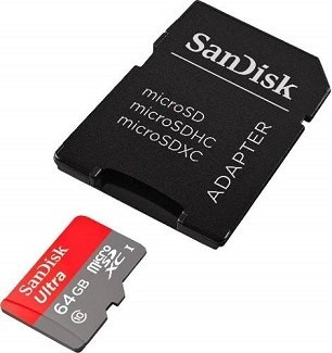 Memoria Micro Sd 64gb 320x Sandisk Ultra 48mb/s Adaptador