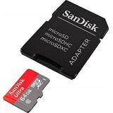 Memoria Micro Sd 64gb 320x Sandisk Ultra 48mb/s Adaptador