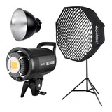 Lâmpada Led Godox Sl60 Softbox Octa Colmeia 120cm E Tripé 3m