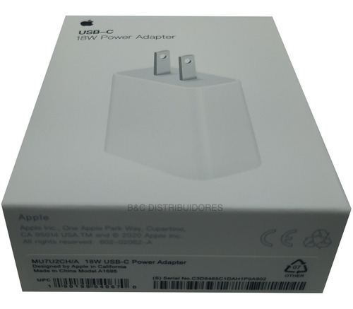 Cubo Cargador Original Apple 18w iPhone 11/11 Pro/11 Promax 