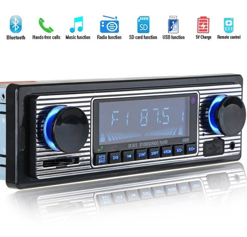 Radio Bluetooth Auto Mp3 Usb Sd Vintage Antigua Clasicos