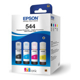 Kit 4 Botellas De Tinta Epson T544 Ecotank 65ml