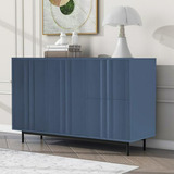 Mueble Buffet Con Diseño Ondulado Compatible Con Sala.