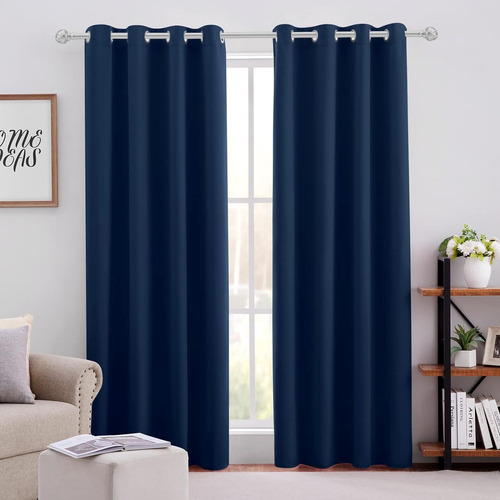 Cortinas Blackout Recamaras Economicas Largas 275x241cm,2pzs