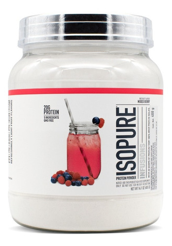 Isopure Proteina Infuision 16 Porciones 400g Sabor Mixed Berry / Mezcla Moras