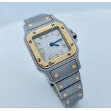 Reloj Cartier Santos De Dama Oro Acero Original