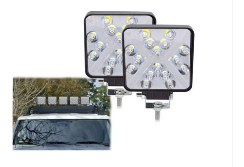 Barra Led 48w 16 Led 10 Cm Bicolor 12-24v Pack 2 Unidades