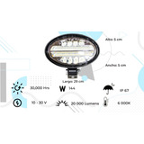 Par Faro Led 48 Led Ovalado 5 Pulgadas Luz Blanco Ambar Estrobo Delantero Niebla Auxiliar Moto Exploradora Polaris Rzr 