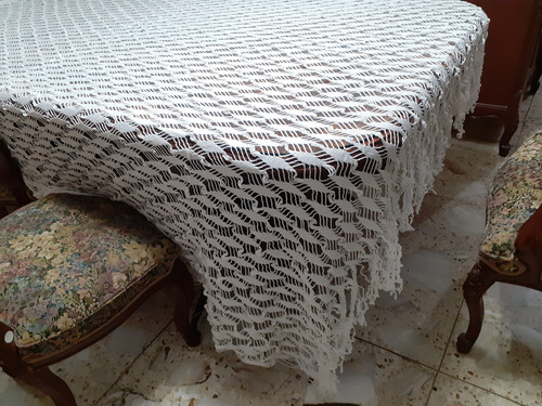 Mantel De Tela Tipo Crochet