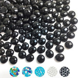 Pebbles Negros De Vidrio Para Jarrones, 10lb, 1000 Pcs