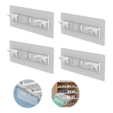 Pack Ganchos X4 Adhesivo Para Estantes Placard Cocina Baño