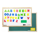 Quadro/lousa Magnético Abc Infantil 3 Em 1 Alfabeto Promoção