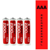 Pilha Recarregável (aaa) Palito 2300mah Mox C/4und- Pilha 3a