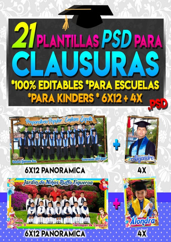 21 Plantillas Psd Escolares Grupales, Para Escuelas Y Kinder