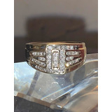 Anillo De Caballero 10k Con Diamantes