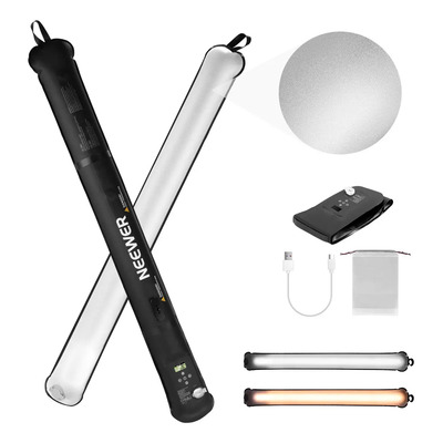 NEEWER 21W Tubo Luz LED Bi-Color Portátil Inflable Tubo de Luz, de Mano magnética Video Montaje Fotografía Iluminación Stick | Meses sin interés