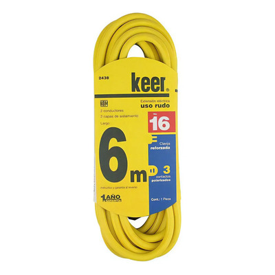 Extensión Uso Rudo 6m Reforzada Domestica Sanelec 2438 | MercadoLibre