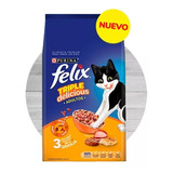 Alimento Felix Triple Delicious Para Gato Adulto Bolsa 10 Kg