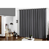 Cortina Para Quarto Sala Tecido Blackout Cinza 3,00x2,80