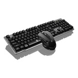 Juego Teclado Y Mouse Tacto Mecánico Inalámbrico, Teclado In