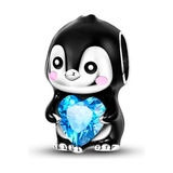 Bello Charm Pinguino 100% Plata 925 Compatib Pandor Zirconia