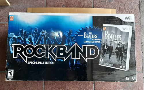 Set The Beatles Rockband Bateria Guitarra Juego Nintendo Wii