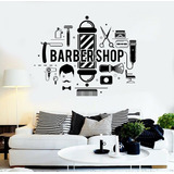 Vinilo Decorativo  Barberia Barber 60x60cm Creatuvinilo