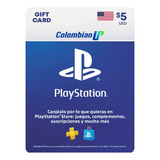 Tarjeta Psn $5 Dolares Usd Para Cuenta Usa Playstation