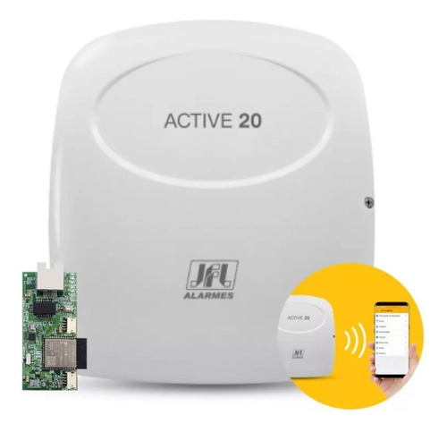 Central Alarme Active 20 Com Modulo Ethernet Me-05 Jfl Kit 