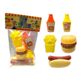 Kit Fast Food Pancho Hamburguesa Papas Ketchup Art 208