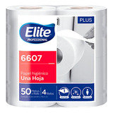 Elite Papel Higienico 50m Blanco X 4uni Hoja Simple / 6607