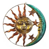 Colgante Colgante De Pared Con Forma De Luna Y Sol De Metal