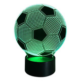 Lampara Ilusión 3d Balón De Fútbol Luz De Noche