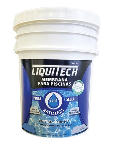 Membrana Pileta Liquitech 8 Colores Pinta+sella+antialga 20l