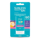 Protetor Solar Em Bastão  Sunless Baby Fps60 15g