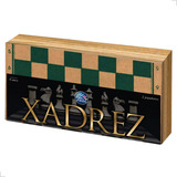 Jogo Xadrez Dobrável Em Madeira Pais E Filhos 40x40cm