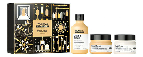 Kit L'oreal Caixinha Gold Quinoa + Máscara Metal Detox