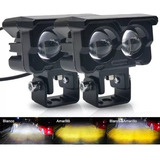 2pzs Faros De Lupa 160w Doble Color Spot Luz Para Auto Moto