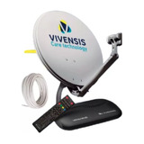 Kit Nova Parabólica Vivensis Vx10 - Antena+ku+receptor+cabo
