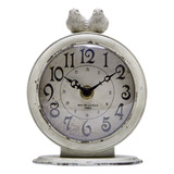 Nikky Home Shabby Chic - Reloj De Mesa Redondo De Cuarzo Con