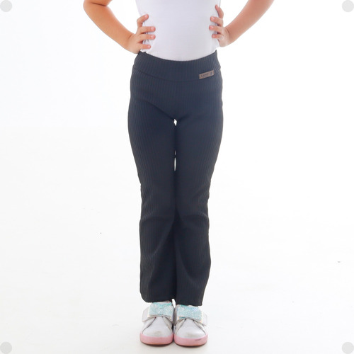 Calça Flare Tecido Canelado Premium - Infantil 2 Ao 8.