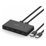 Conmutador Kvm Ugreen Usb 3.0, 4 Puertos, 2 Computados