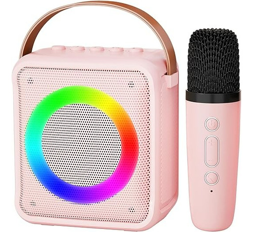 Kit Parlante Y Micrófono Karaoke Para Niños Bluetooth Led K1