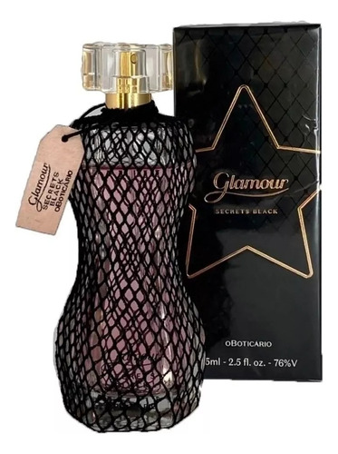 Glamour Secrets Black Desodorante Colônia 75ml O Boticário