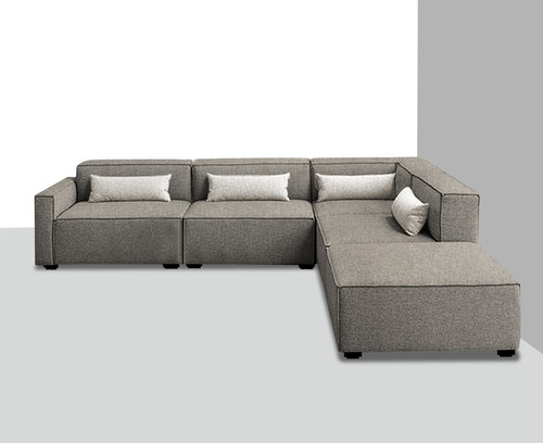 Sala Brielle Lino Gris Izquierdo Sofa Salas Muebles Sillon