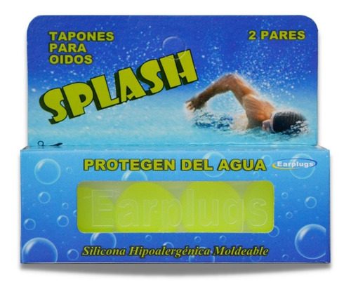 Tapones Para Oídos Splash Earplugs X24 Pares Amarillo Fluo