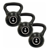 Set 3 Pesas Rusas Kettlebell 6kg/8kg/10kg Mr Gym