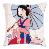 Mulan Princesa Disney Feminista Mushu Cojín Decorativo 40x40