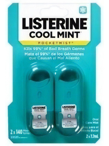 Listerine Spray Pocketmist Contra Mau Hálito Menta Cool Mint