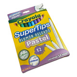 Plumones Super Tips Pastel 12 Pz Crayola Punta Conica